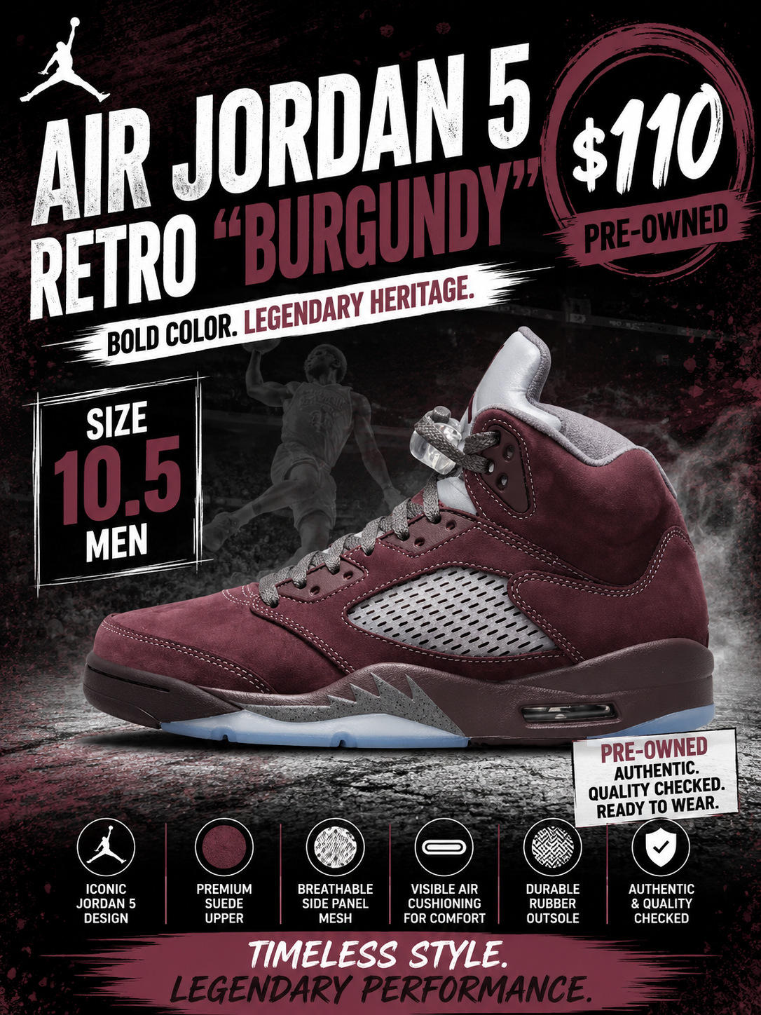 Air Jordan 5 Retro "Burgundy"