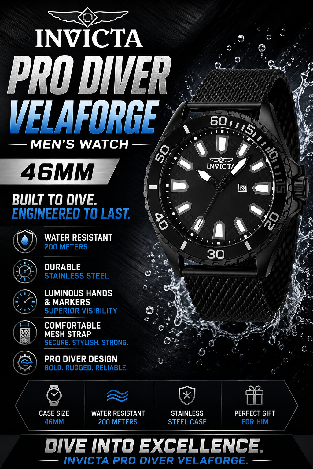 Invicta Pro Diver Velaforge