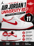 AIR JORDAN 1 RETRO LOW OG "UNIVERSITY RED"