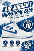 AIR JORDAN 1 MID "INDUSTRIAL BLUE"