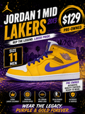 Jordan 1 Mid "Lakers" (2013)