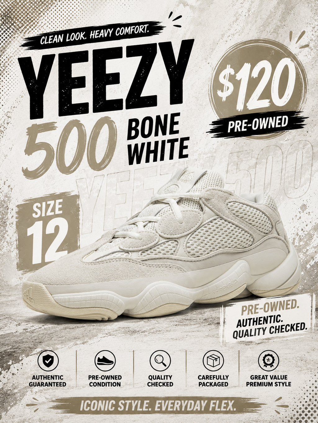Adidas Yeezy 500 "Bone White"